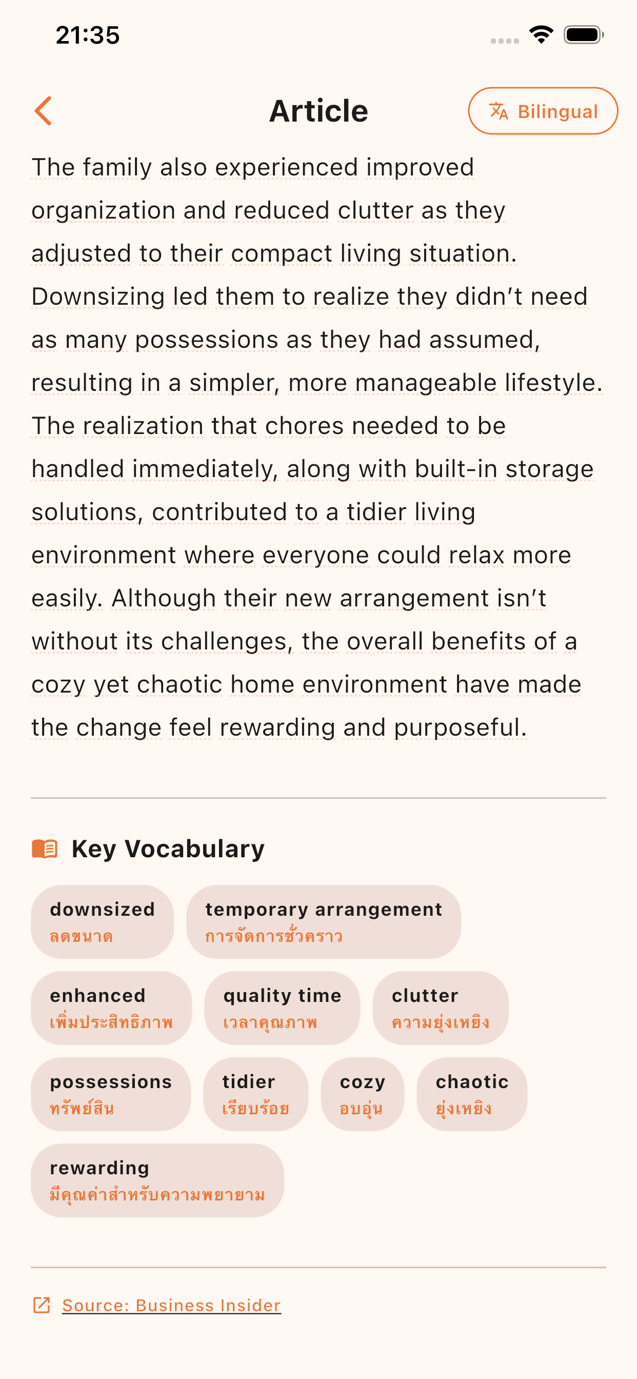 Key vocabulary